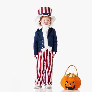 Pottery Barn Uncle Sam Kids Costume America Collecting Taxes 7-8 Years NEW